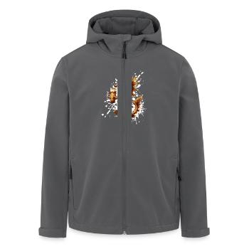 Seahorse Beer Funny - Men’s Recycled Softshell Jacket by Stanley/Stella - anthracite - Front - AI Model Male 185 light (185cm)