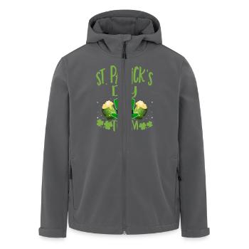 St. Patrick's Day Team St. Patrick's Day Irland Clover Bier - Recycelte Männer Softshell-Jacke von Stanley/Stella - Anthrazit - Vorne - AI Model Male 185 light (185cm)