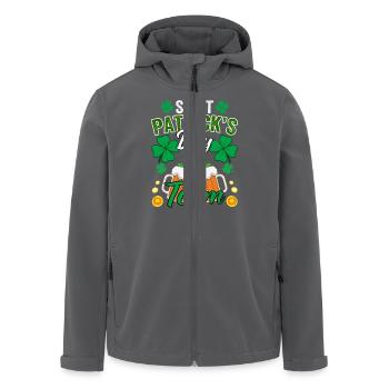 St. Patricks Team St. Patrick's Day Bier Klee - Recycelte Männer Softshell-Jacke von Stanley/Stella - Anthrazit - Vorne - AI Model Male 185 light (185cm)