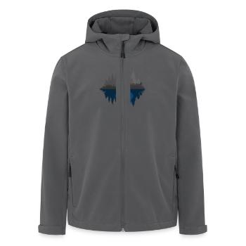 Hirsch im dunklen Wald - Recycelte Männer Softshell-Jacke von Stanley/Stella - Anthrazit - Vorne - AI Model Male 185 light (185cm)
