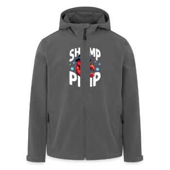 Shrimp Pimp Seafood Shrimp Lover - Recycelte Männer Softshell-Jacke von Stanley/Stella - Anthrazit - Vorne - AI Model Male 185 light (185cm)