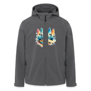 Surfen Surfer - Recycelte Männer Softshell-Jacke von Stanley/Stella - Anthrazit - Vorne - AI Model Male 185 light (185cm)