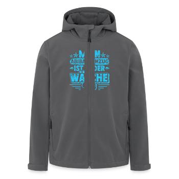 Abitur MEIN ABIBALL ANZUG IST IN DER WÄSCHE Lustig - Recycelte Männer Softshell-Jacke von Stanley/Stella - Anthrazit - Vorne - AI Model Male 185 light (185cm)
