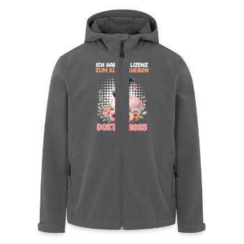 Doktortitel HABE DIE LIZENZ ZUM KLUGSCHEIßEN 2025 - Recycelte Männer Softshell-Jacke von Stanley/Stella - Anthrazit - Vorne - AI Model Male 185 light (185cm)