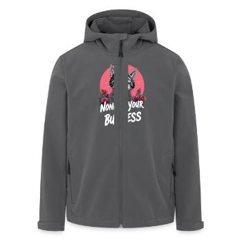 None of Your Business - Recycelte Männer Softshell-Jacke von Stanley/Stella - Anthrazit - Vorne - AI Model Male 185 light (185cm)