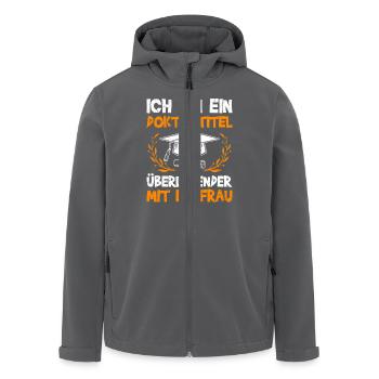 Ehemann BIN EIN DOKTORTITEL ÜBERLEBENDER Lustig - Recycelte Männer Softshell-Jacke von Stanley/Stella - Anthrazit - Vorne - AI Model Male 185 light (185cm)