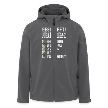 ABI 2025 GESCHAFFT WELTHERRSCHAFT Lustiges - Recycelte Männer Softshell-Jacke von Stanley/Stella - Anthrazit - Vorne - AI Model Male 185 light (185cm)