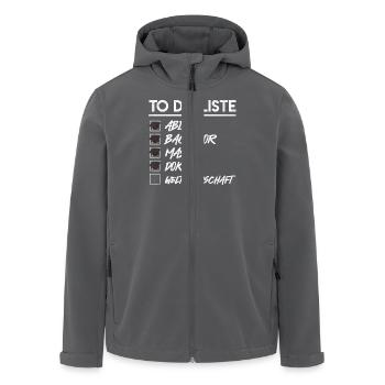 Doktortitel TO DO LISTE DOCTOR WELTHERRSCHAFT - Recycelte Männer Softshell-Jacke von Stanley/Stella - Anthrazit - Vorne - AI Model Male 185 light (185cm)