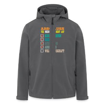 ABSCHLUSS MEIN PLAN GEHT AUF WELTHERRSCHAFT Lustig - Recycelte Männer Softshell-Jacke von Stanley/Stella - Anthrazit - Vorne - AI Model Male 185 light (185cm)