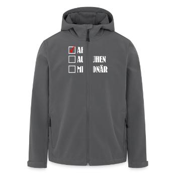 ABI AUSRUHEN MILLIONÄR Abiturient Lustiges - Recycelte Männer Softshell-Jacke von Stanley/Stella - Anthrazit - Vorne - AI Model Male 185 light (185cm)