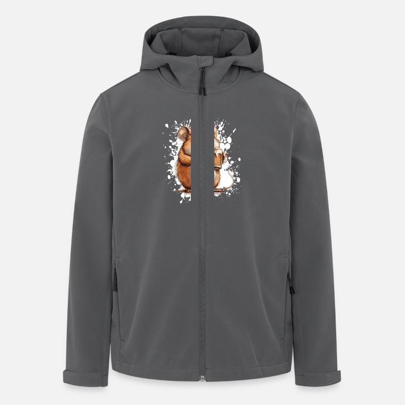 Bière de hamster drôle - Veste softshell homme en polyester recyclé Stanley/Stella - charbon