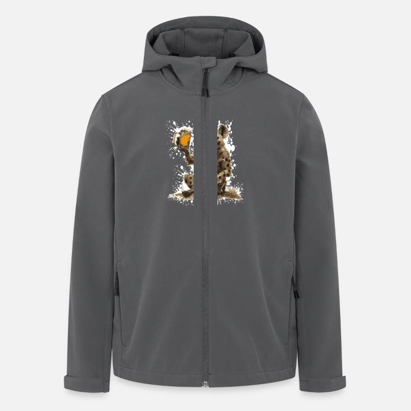 Hyäne Bier Lustig - Recycelte Männer Softshell-Jacke von Stanley/Stella - Anthrazit