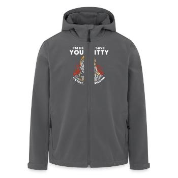 Ich Bin Hier Um Deine Katze Zu Retten - - Recycelte Männer Softshell-Jacke von Stanley/Stella - Anthrazit - Vorne - AI Model Male 185 light (185cm)