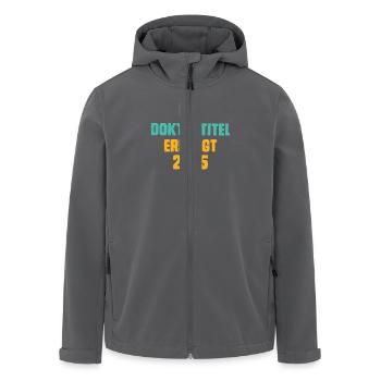 Doktorarbeit DOKTORTITEL ERLANGT 2025 Lustiges - Recycelte Männer Softshell-Jacke von Stanley/Stella - Anthrazit - Vorne - AI Model Male 185 light (185cm)