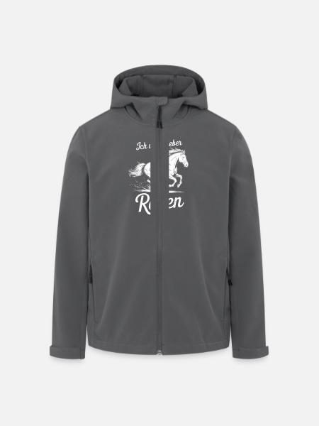 Ich wäre lieber Reiten - Recycelte Männer Softshell-Jacke von Stanley/Stella - Anthrazit