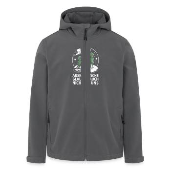 Außerirdische glauben auch nicht an uns - Recycelte Männer Softshell-Jacke von Stanley/Stella - Anthrazit - Vorne - AI Model Male 185 light (185cm)