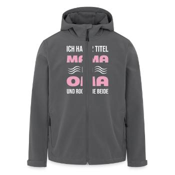 ZWEI TITEL OH MEIN GOTT - Recycelte Männer Softshell-Jacke von Stanley/Stella - Anthrazit - Vorne - AI Model Male 185 light (185cm)