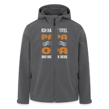ZWEI TITEL OH MEIN GOTT - Recycelte Männer Softshell-Jacke von Stanley/Stella - Anthrazit - Vorne - AI Model Male 185 light (185cm)