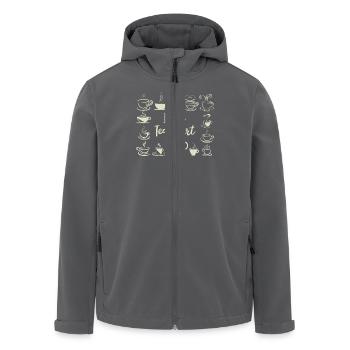 It's a Tea Shirt Lustige Teetasse Illustrationen - Recycelte Männer Softshell-Jacke von Stanley/Stella - Anthrazit - Vorne - AI Model Male 185 light (185cm)