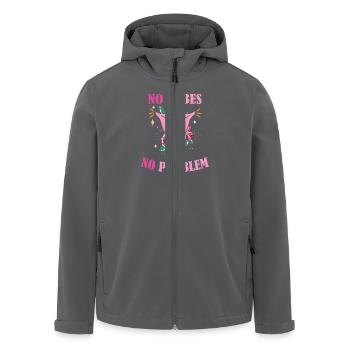No Tubes No Problem Humorvolles Blumenmotiv - Recycelte Männer Softshell-Jacke von Stanley/Stella - Anthrazit - Vorne - AI Model Male 185 light (185cm)