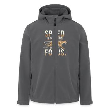 Geschwindigkeit Ist Nichts Ohne Fokus Gepard - Recycelte Männer Softshell-Jacke von Stanley/Stella - Anthrazit - Vorne - AI Model Male 185 light (185cm)