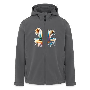 Surfen Surfer - Recycelte Männer Softshell-Jacke von Stanley/Stella - Anthrazit - Vorne - AI Model Male 185 light (185cm)