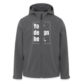 your design here haha pisswitzig - Recycelte Männer Softshell-Jacke von Stanley/Stella - Anthrazit - Vorne - AI Model Male 185 light (185cm)