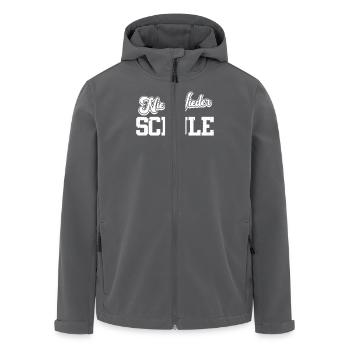 Abiturient NIE WIEDER SCHULE Abi Geschafft - Recycelte Männer Softshell-Jacke von Stanley/Stella - Anthrazit - Vorne - AI Model Male 185 light (185cm)
