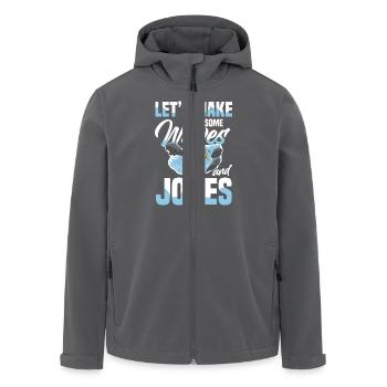 Lass Uns Wellen Und Witze Beim Rafting Machen - Recycelte Männer Softshell-Jacke von Stanley/Stella - Anthrazit - Vorne - AI Model Male 185 light (185cm)