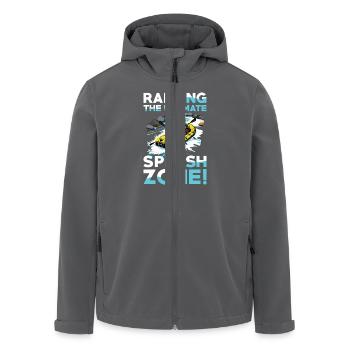 Rafting: Die Ultimative Splash Zone für - Recycelte Männer Softshell-Jacke von Stanley/Stella - Anthrazit - Vorne - AI Model Male 185 light (185cm)