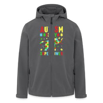autism is my superpower - Recycelte Männer Softshell-Jacke von Stanley/Stella - Anthrazit - Vorne - AI Model Male 185 light (185cm)