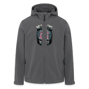 Mushrooms – The Magic of Nature - Recycelte Männer Softshell-Jacke von Stanley/Stella - Anthrazit - Vorne - AI Model Male 185 light (185cm)