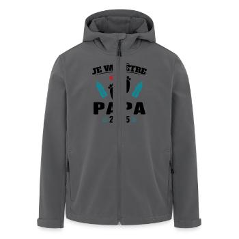 Man Dad To Be 2025 Gift - Men’s Recycled Softshell Jacket by Stanley/Stella - anthracite - Front - AI Model Male 185 light (185cm)