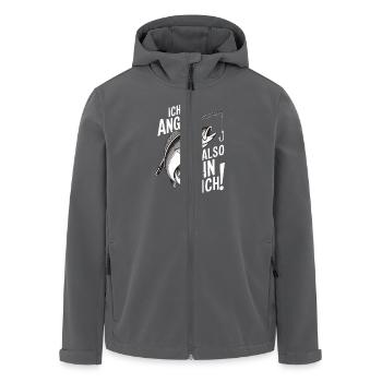 Ich Angle also bin ich - Recycelte Männer Softshell-Jacke von Stanley/Stella - Anthrazit - Vorne - AI Model Male 185 light (185cm)