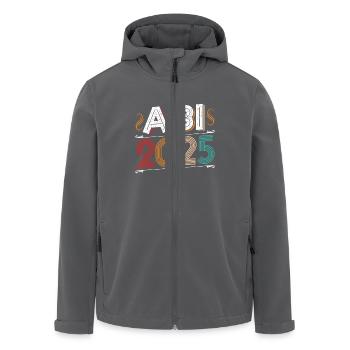 ABI 2025 Abitur Abschluss Lustiges Abiturienten - Recycelte Männer Softshell-Jacke von Stanley/Stella - Anthrazit - Vorne - AI Model Male 185 light (185cm)
