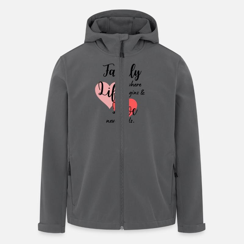 Familie Spruch Liebe Design - Recycelte Männer Softshell-Jacke von Stanley/Stella - Anthrazit