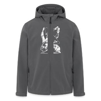 Skater Crash Shirt – Fallen und Aufstehen - Recycelte Männer Softshell-Jacke von Stanley/Stella - Anthrazit - Vorne - AI Model Male 185 light (185cm)