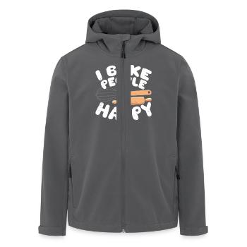 Backen Bäcker Bäckerei - Recycelte Männer Softshell-Jacke von Stanley/Stella - Anthrazit - Vorne - AI Model Male 185 light (185cm)