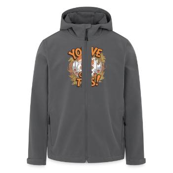 Du Schaffst Das! Eichhörnchen Mit Eichel - Recycelte Männer Softshell-Jacke von Stanley/Stella - Anthrazit - Vorne - AI Model Male 185 light (185cm)