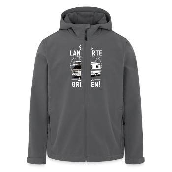 Unsere Landkarte hat keine Grenzen - Recycelte Männer Softshell-Jacke von Stanley/Stella - Anthrazit - Vorne - AI Model Male 185 light (185cm)