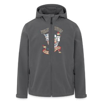 Reizdarmsyndrom Seemannskacke Humor Durchfall - Recycelte Männer Softshell-Jacke von Stanley/Stella - Anthrazit - Vorne - AI Model Male 185 light (185cm)