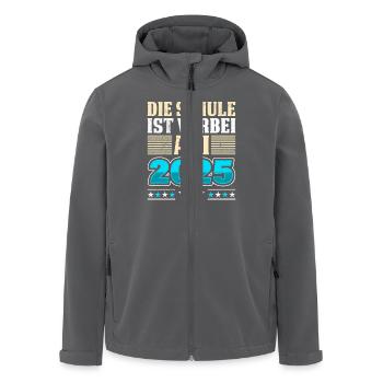 Abiturient SCHULE IST VORBEI ABI 2025 Lustiges - Recycelte Männer Softshell-Jacke von Stanley/Stella - Anthrazit - Vorne - AI Model Male 185 light (185cm)