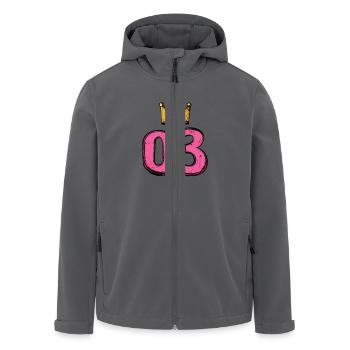 Couronne à 3 chiffres - Veste softshell homme en polyester recyclé Stanley/Stella - charbon - Devant - AI Model Male 185 light (185cm)