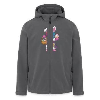 Buntes Einhorn Mit Ostereiern Im Korb - Recycelte Männer Softshell-Jacke von Stanley/Stella - Anthrazit - Vorne - AI Model Male 185 light (185cm)