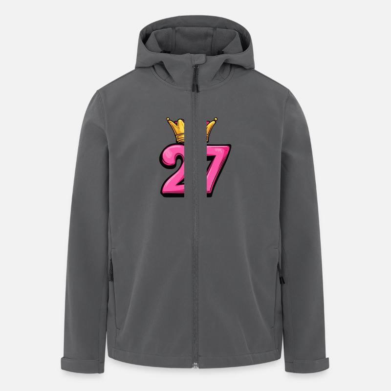 27 Number Krone - Men’s Recycled Softshell Jacket by Stanley/Stella - anthracite