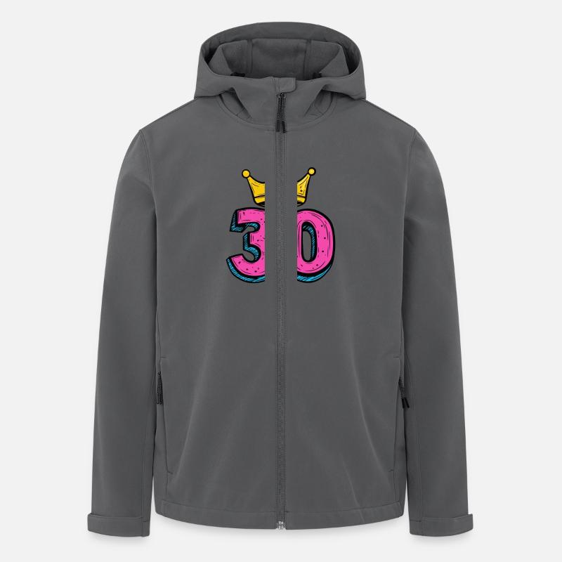 30 Number Crown - Men’s Recycled Softshell Jacket by Stanley/Stella - anthracite