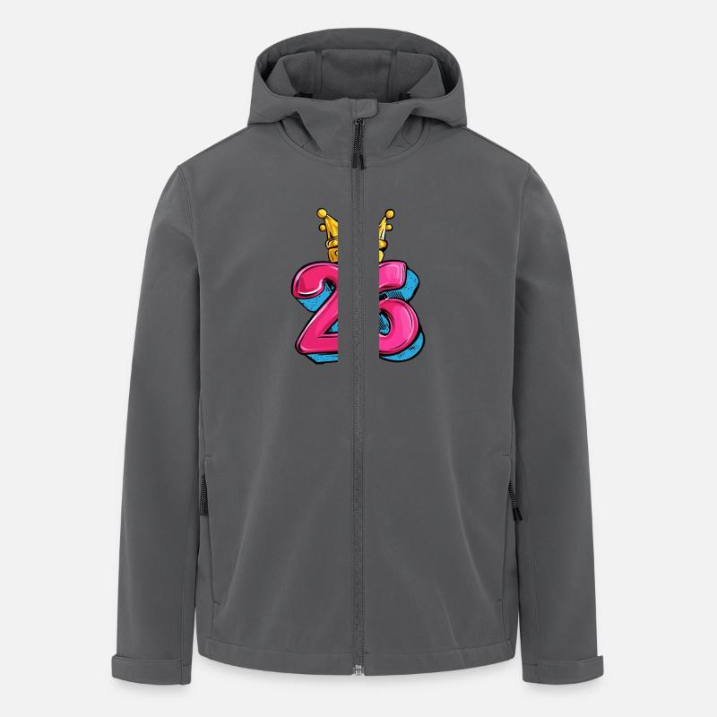 26 Zahl Krone - Recycelte Männer Softshell-Jacke von Stanley/Stella - Anthrazit
