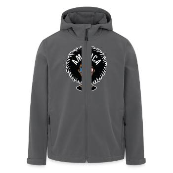 Amerika Afro - Recycelte Männer Softshell-Jacke von Stanley/Stella - Anthrazit - Vorne - AI Model Male 185 light (185cm)