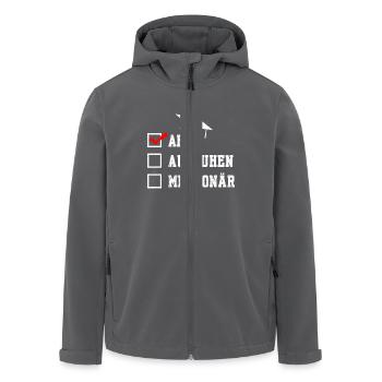 ABI AUSRUHEN MILLIONÄR Abiturient Lustiges - Recycelte Männer Softshell-Jacke von Stanley/Stella - Anthrazit - Vorne - AI Model Male 185 light (185cm)