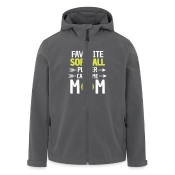 Softball Mama Spruch Softball Mutter - Recycelte Männer Softshell-Jacke von Stanley/Stella - Anthrazit - Vorne - AI Model Male 185 light (185cm)